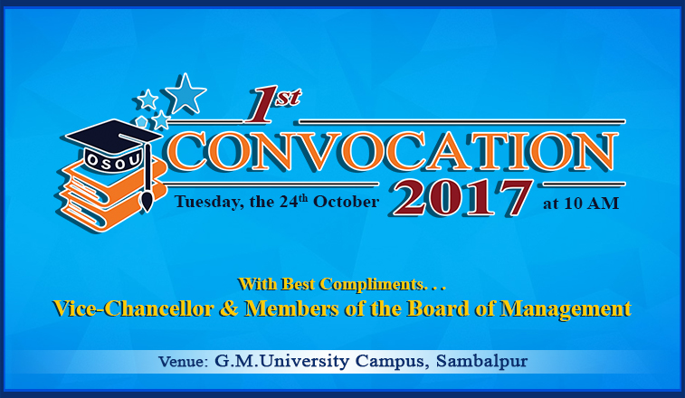 1st CONVOCATION 2017 OSOU, Sambalpur